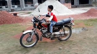 4 Years Old Kid Sajims Amazing Motorcycle Driving  Little Baby Sajims Amazing Motorbike Riding [upl. by Elephus]