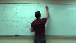 Calculus 1 Lecture 43 Area Under a Curve Limit Approach Riemann Sums [upl. by Aeneus745]