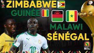 MALAWI vs SENEGAL  ZIMBABWE vs GUINÉE LIVE  SUIVEZ LE MATCH QUI POUR LA PREMIERE PLACE [upl. by Jackelyn]