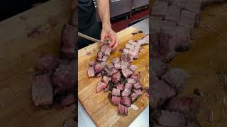 Chef makes some burnt ends 🔥 bbq pitmaster meat [upl. by Notlek]