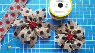 How to Make Poinsettia Bows for Christmas dollartree [upl. by Philbo]