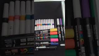 NEW MARKER BOX art posca drawing markers box [upl. by Dragone14]