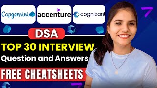 DSA Interview Questions for AccentureCapgeminiCognizant etc technicalinterviewquestions jobs [upl. by Skippie52]