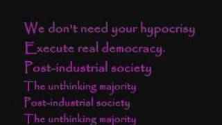 The Unthinking Majority Song  Lyrics [upl. by Eiznikcm]