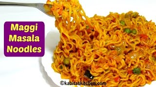 Maggi Masala Recipe  Maggi banane ki recipe  Maggi Recipe in hindi  Veg Maggi  kabitaskitchen [upl. by Ihsorih471]