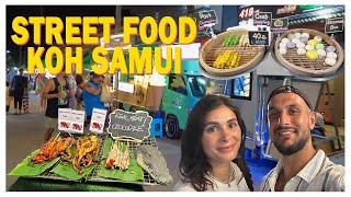 KOH SAMUI STREET FOOD TOUR in THAILAND 🇹🇭  Fishermans Village Night Market [upl. by Sternick]