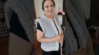 Selam 🖐❤️🧶 tığ işi kürk yelek detaylar kanalımda diy handmade crochet keşfet [upl. by Lewin]