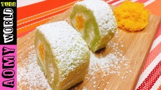 Pandan swiss roll cake [upl. by Annaya]