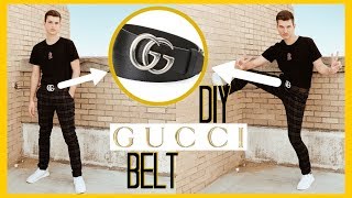 DIY GUCCI BELT for CHEAP CHEAP [upl. by Leorsiy]