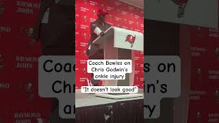 Coach Bowles w an injury update on Chris Godwin amp why Chris was still in the game iHeartRadio [upl. by Nnayelhsa]