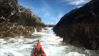 Anglesey Tidal Paddling in Sea Kayaks with SKUK Day 1 [upl. by Aibos732]