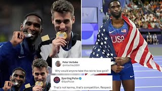 Olympics Paris 2024 Olympics fans left divided after Team USA highjumper Shelby McEwen refused [upl. by Novello559]