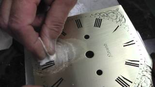 RESILVERING A BRASS CLOCK DIAL [upl. by Broddy54]