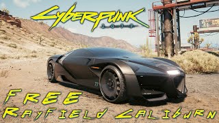 Cyberpunk 2077 Unlock Rayfield Caliburn Car For FREE Exact location on the map [upl. by Hanser]