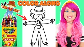 Color a Scarecrow With Me  COLOR ALONG WITH KIMMI [upl. by Rednaskela]