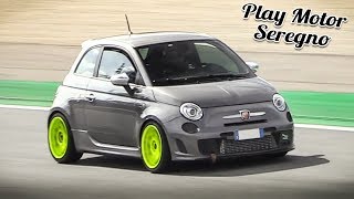 300HP Abarth 595 Competizione at Monza Circuit OnBoard Fly Bys amp Turbo Sounds [upl. by Esile]