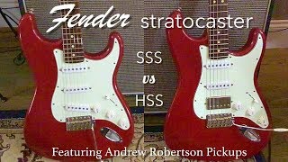 Humbucker Vs Single Coil on Identical STRATOCASTERS [upl. by Adnilak670]