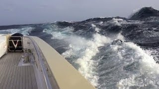 Silver Yacht Smeralda Delivery in Stormy High [upl. by Guimar488]