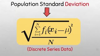 Population standard deviation formula explained sigma maths statistics [upl. by Nnaeirb]