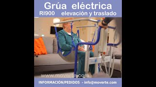 Plataforma electrica de elevacion y traslado pacientes Grúa RI900 ortopedia moverte [upl. by Appilihp]