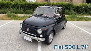 La 500 più “lussuosa” 😉🚙 Recensione Fiat 500 L 1971  🇮🇹 IN VENDITA [upl. by Aelat]