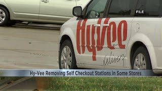 HyVee to remove self checkout in select stores [upl. by Quartet222]