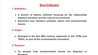 What is Eco Criticism  Eco Criticism kya hai  literary Criticism  Eco Criticism [upl. by Mages]