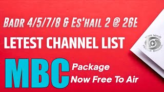 Badr 26E Letest Channel list  Badr 26e new update  Badr 26e strong TP [upl. by Etteniuqna]