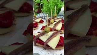 Pinchos o Tapas de Pimiento Asados 😋👍 BRUTAL shorts recipe [upl. by Vadnee]