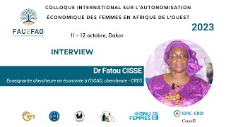 Interview  Dr Fatou CISSE  CRES [upl. by Balmuth821]