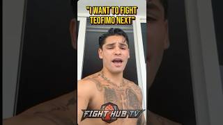 Ryan Garcia CALLS OUT Teofimo Lopez  quotHes a REAL THREATquot [upl. by Arac377]