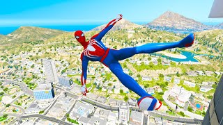 GTA 5 Spiderman Epic Jumps CompilationGTA V Fails Funny Moments [upl. by Gerald]