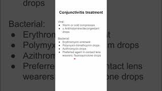 Conjunctivitis treatment [upl. by Irmina]