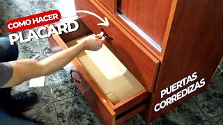 Como hacer un PLACARD con PUERTAS CORREDIZAS  ESTILO MADERO comohacer placard [upl. by Wareing801]