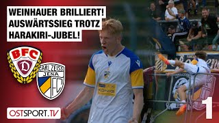 Weinhauer brilliert Auswärtssieg trotz HARAKIRIJUBEL BFC Dynamo  CZ Jena  Regionalliga Nordost [upl. by Gurias]