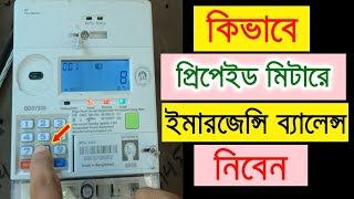 কিভাবে প্রিপেইড মিটারে ইমার্জেন্সি ব্যালেন্স নিবেন  Prepaid Meter Emergency Balance Code [upl. by Elohc]