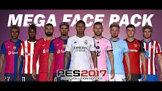 PES 2017 NEW MEGA FACEPACK V1 2425 AIO [upl. by Asin]