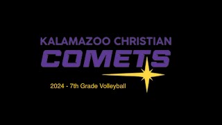 Kalamazoo Christian 7th Grade Volleyball  2024 Portage Central Volleyball Classic  Final game [upl. by Aenel]