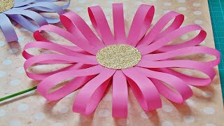 Basteln Blume selber machen  Basteln mit Papier  schnell und einfach [upl. by Lynsey]