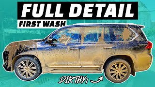 Auto detailing LEXUS 570 Sport Plus Washing  Car Wash detailing [upl. by Aeila]