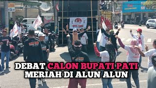 Suasana di luar DEBAT CALON BUPATI PATI [upl. by Fruma]