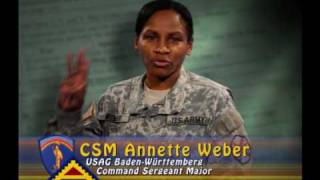 USAREUR Tax Fact 3 CSM Annette Weber [upl. by Hays]