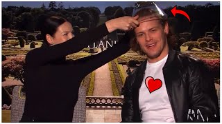 Sam Heughan amp Caitriona Balfe My Favorite Goobers [upl. by Yemorej]