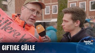 Scheiße im Wasser Fabian Köster auf der Bauerndemo  heuteshow vom 05042019 [upl. by Ellehsad473]