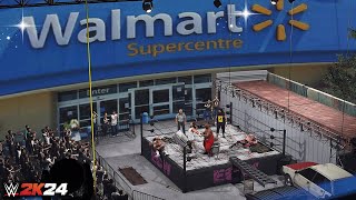 I Witnessed A Fight At Walmart So Lets Do A Hardcore Match At Walmart [upl. by Wehner]