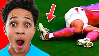 World’s CRAZIEST Football Injuries ft KID RONALDO [upl. by Annauqaj]