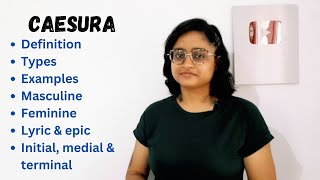 Caesura  meaning  types  examples  notes  in hindi and english  masculine  feminine [upl. by Mandych687]