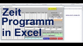 52 Zeiterfassungsprogramm in Excel VBA selber erstellen [upl. by Orford]