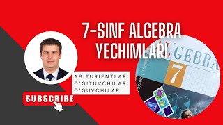 7 SINF ALGEBRA TENGLAMALAR SISTEMASINING YECHISH USULLARI MAVZUSI 1 MASHQ [upl. by Jedediah]