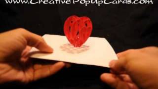 Valentines Day Pop Up Card 3D Heart [upl. by Nalyac]